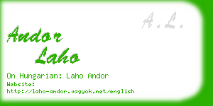 andor laho business card